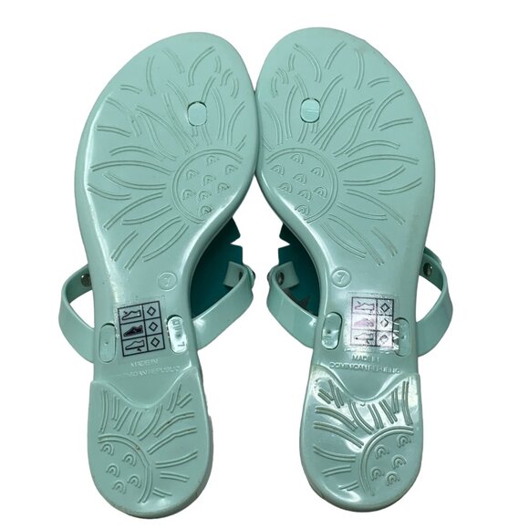 Jack Rogers‎ Bella Mint Jelly Thong Flip Flop Sandals - Picture 4 of 9